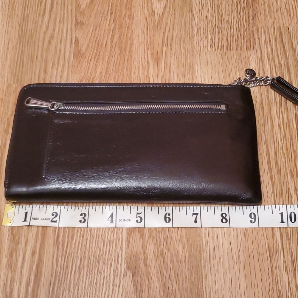 Wallet clutch with strap